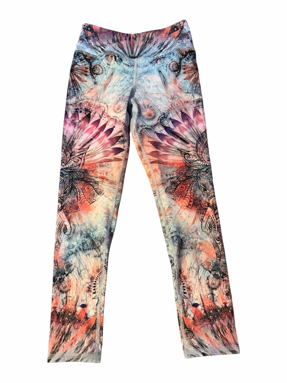 Evolution & Creation Elephant Yoga Leggings Women’s Small Boho Festival - Picture 2 of 7
